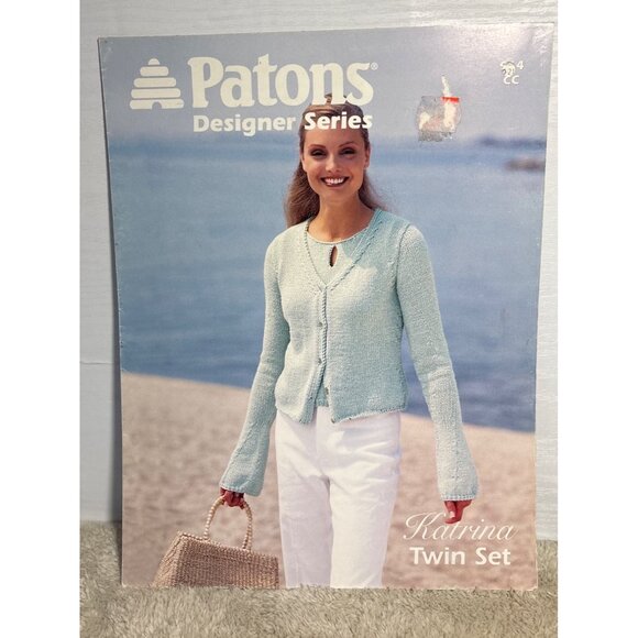 Patons Designer Series Knitting Patterns Katrina Twin Set & Elegant Shawl - Picture 2 of 5